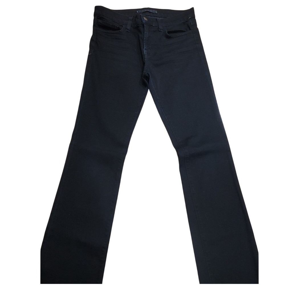 J Brand Indigo Mid Rise Straight Leg Jean Edgy Dark Preppy Academia 27 Normcore‎